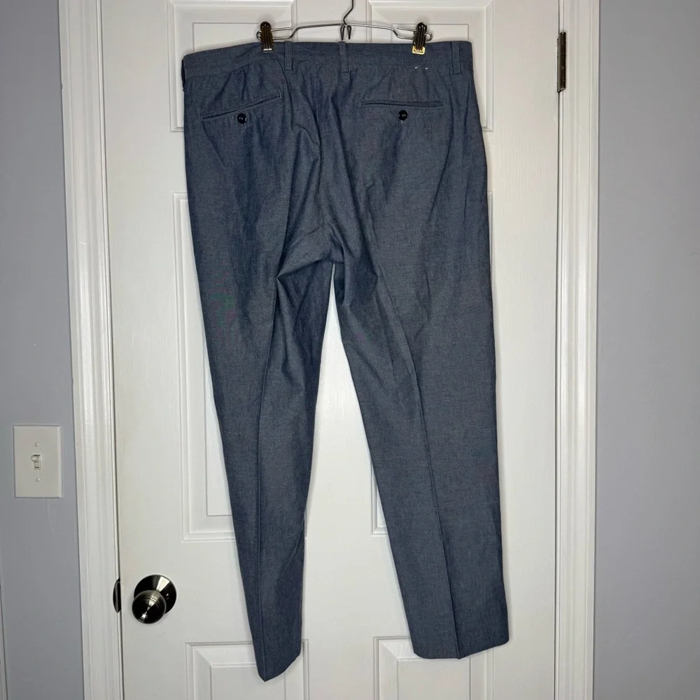 J. Crew Men's Dress Pants Blue 100% Cotton Bedford Khakis Suit 36x30